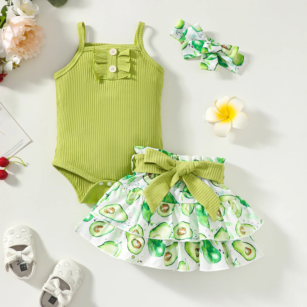 0-2 Year Old Baby Girls Summer Sleeveless Outfit