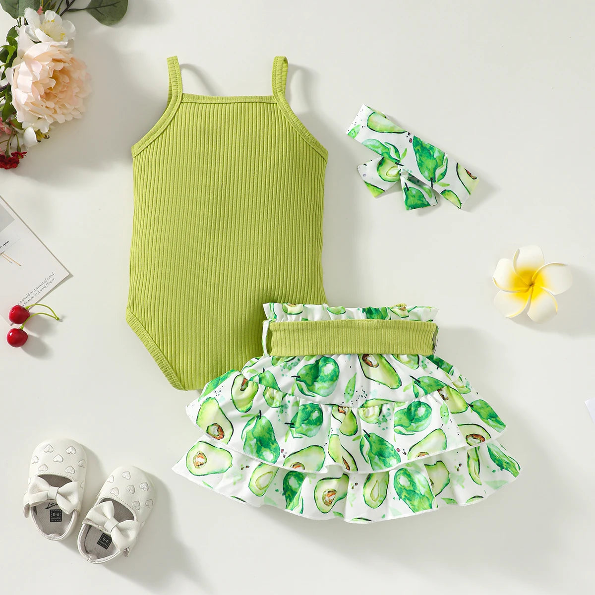 0-2 Year Old Baby Girls Summer Sleeveless Outfit