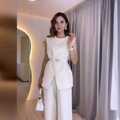 Women's Two-piece Set Solid Color Suit